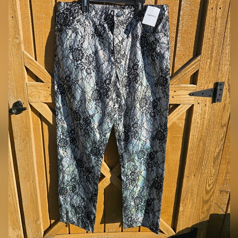 Black and White Lace Pants